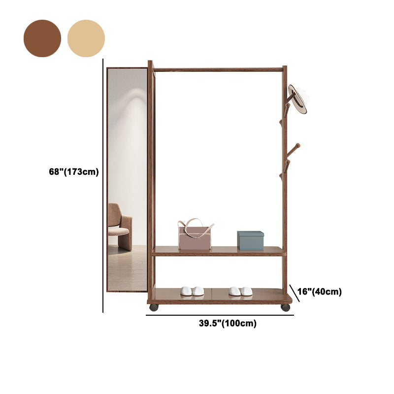 Armario contemporáneo de madera maciza 2 estantes armario de vestuario