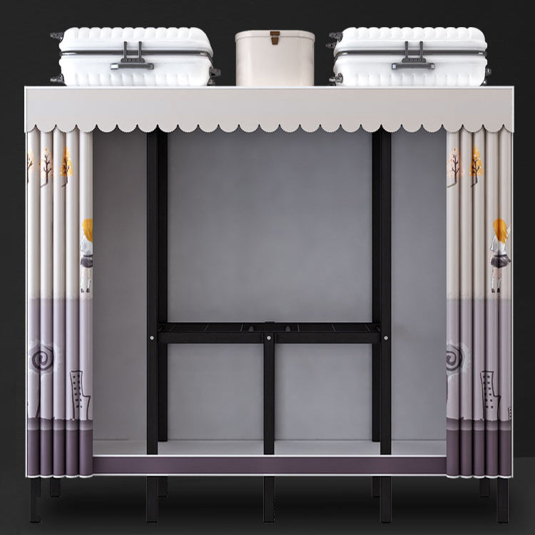 Industriegarderobe Armoire Schwarzer Aufbewahrungsschrank für Schlafzimmer