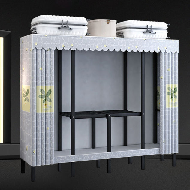 Industriegarderobe Armoire Schwarzer Aufbewahrungsschrank für Schlafzimmer