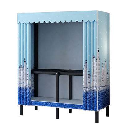 Industriegarderobe Armoire Schwarzer Aufbewahrungsschrank für Schlafzimmer