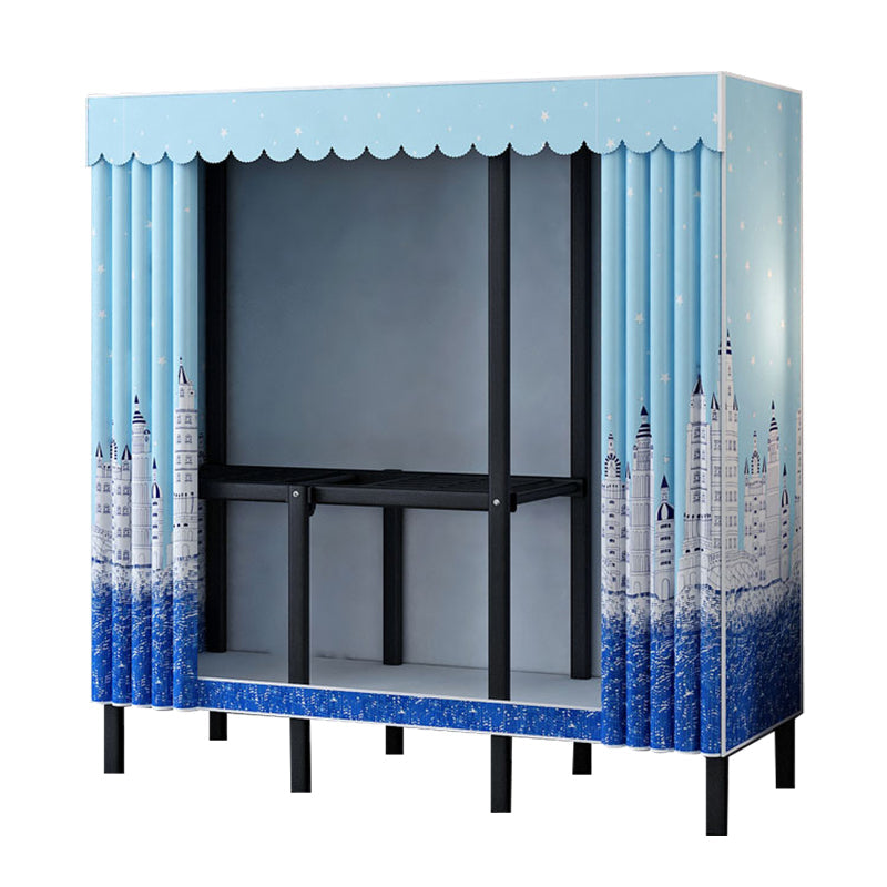 Industriegarderobe Armoire Schwarzer Aufbewahrungsschrank für Schlafzimmer