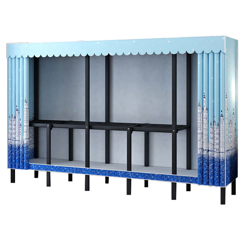 Industriegarderobe Armoire Schwarzer Aufbewahrungsschrank für Schlafzimmer