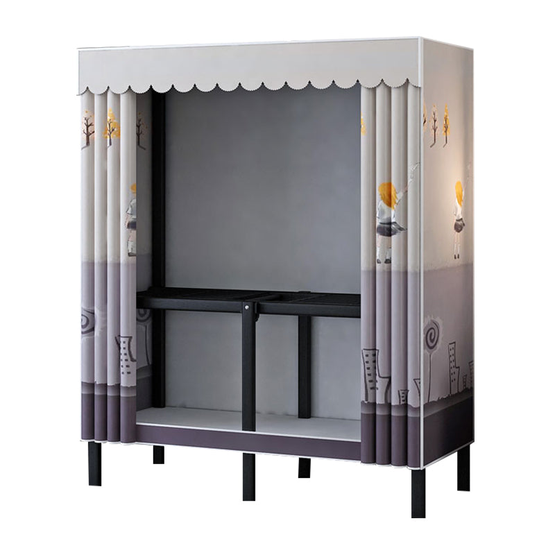 Industriegarderobe Armoire Schwarzer Aufbewahrungsschrank für Schlafzimmer