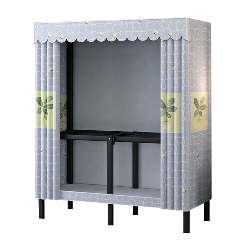 Industriegarderobe Armoire Schwarzer Aufbewahrungsschrank für Schlafzimmer