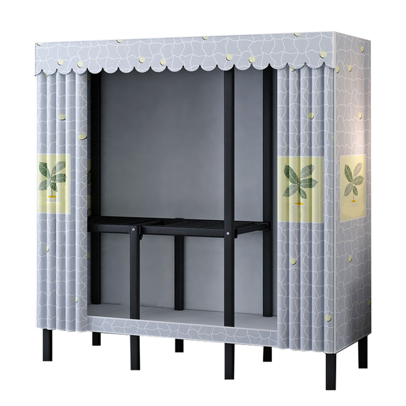 Industriegarderobe Armoire Schwarzer Aufbewahrungsschrank für Schlafzimmer