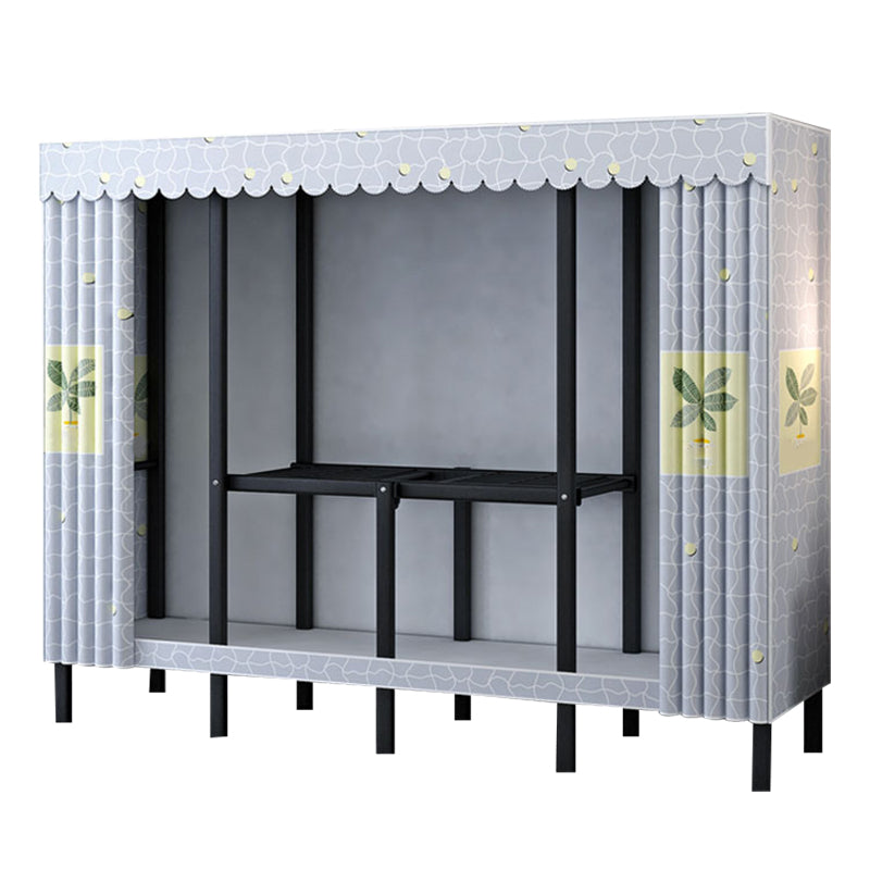 Industriegarderobe Armoire Schwarzer Aufbewahrungsschrank für Schlafzimmer