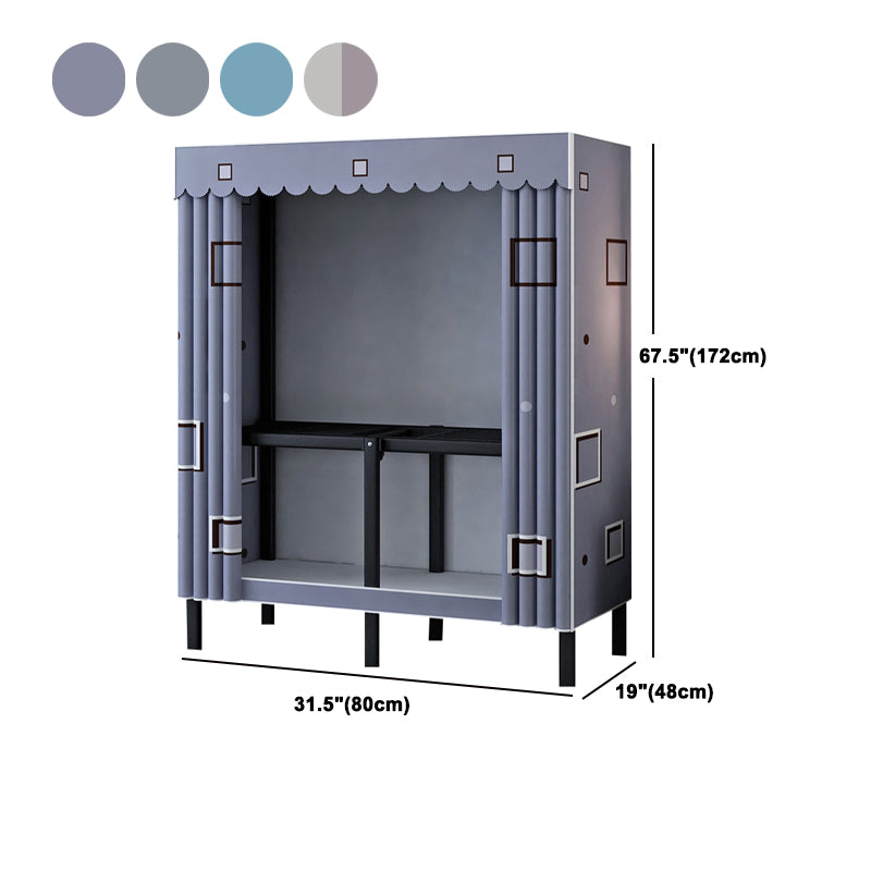 Industriegarderobe Armoire Schwarzer Aufbewahrungsschrank für Schlafzimmer