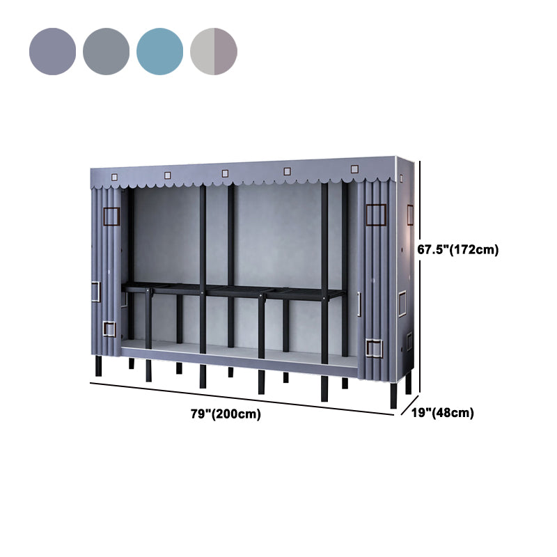 Industriegarderobe Armoire Schwarzer Aufbewahrungsschrank für Schlafzimmer