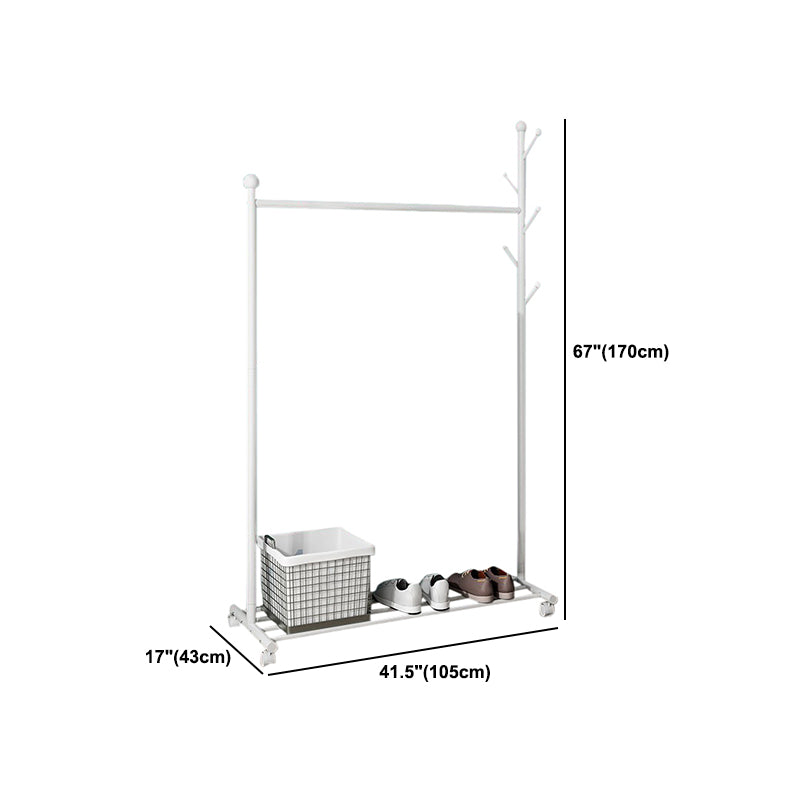 Contemporary Style Wardrobe 1-Teir Metal Wardrobe Closet for Bedroom