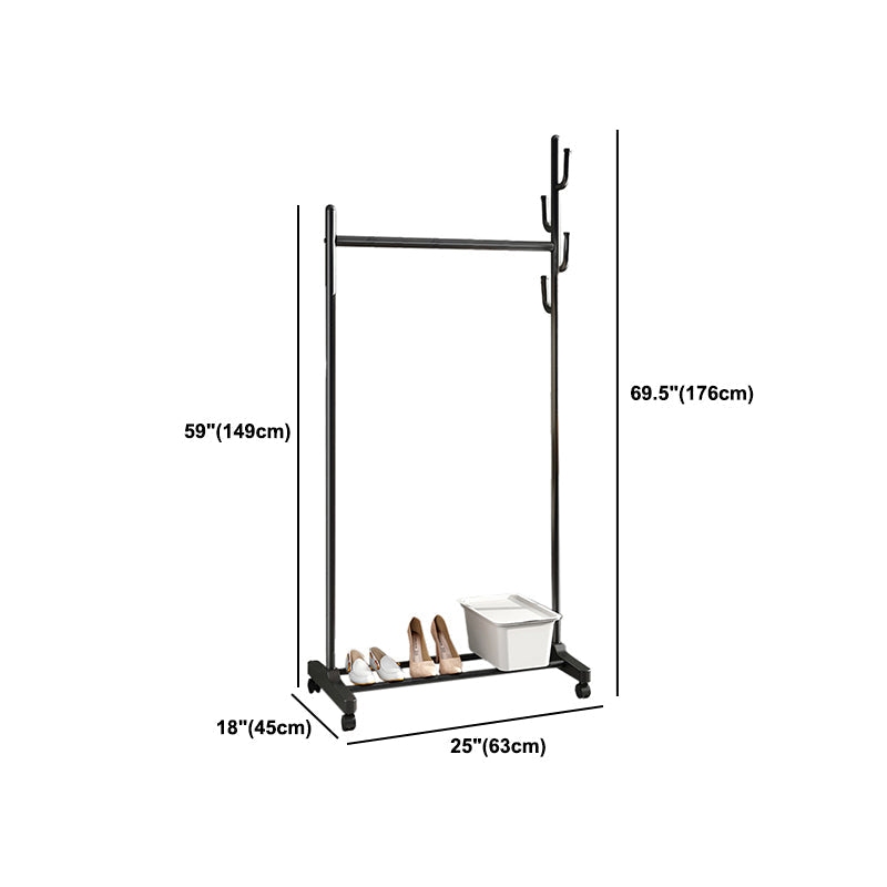 Contemporary Style Wardrobe 1-Teir Metal Wardrobe Closet for Bedroom