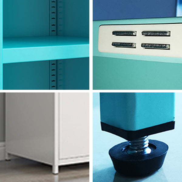 Gabinete de vestuario de estilo contemporáneo Armario de acero con varilla de ropa