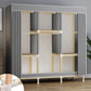 Armoire de garde-robe en bois de noyer armoire armoire de garde-robe de style contemporain pour chambre à coucher