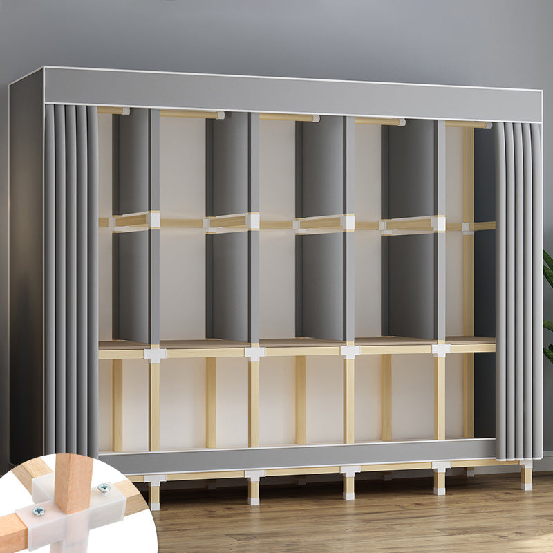 Armoire de garde-robe en bois de noyer armoire armoire de garde-robe de style contemporain pour chambre à coucher