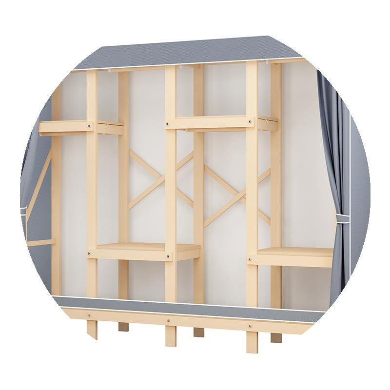 Armoire de garde-robe en bois de noyer armoire armoire de garde-robe de style contemporain pour chambre à coucher