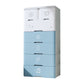 Contemporary Style Non-Hanging Armoire Plastic Storage Cabinet with Drawers Clearhalo 'Armoires & Wardrobes' 'armoires_wardrobes' 'Bedroom Furniture' 'furn' 'furn_armoires_wardrobes' 'Furniture' 5435848