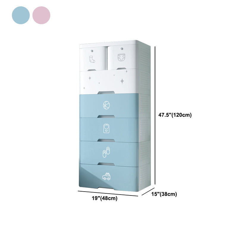 Contemporary Style Non-Hanging Armoire Plastic Storage Cabinet with Drawers Clearhalo 'Armoires & Wardrobes' 'armoires_wardrobes' 'Bedroom Furniture' 'furn' 'furn_armoires_wardrobes' 'Furniture' 5435867