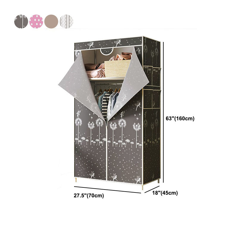 Armario de marco de metal Armario de estilo contemporáneo Gabinete de vestuario para dormitorio