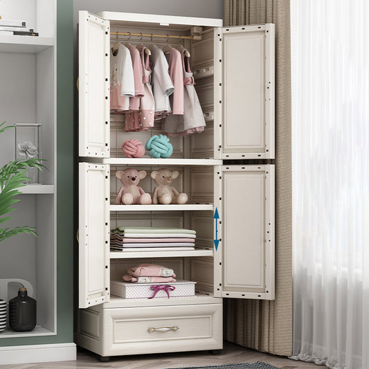 Plastic Storage Cabinet for Bedroom Modern Hinged Door Cabinet