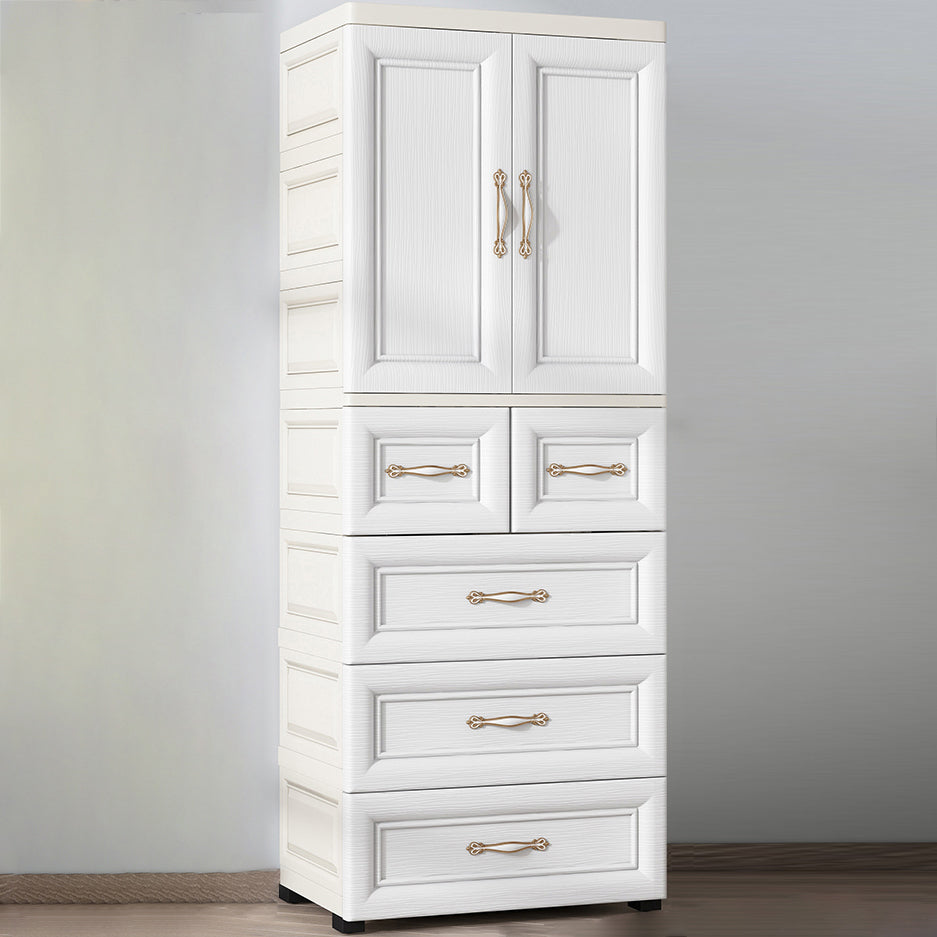 Gabinete de almacenamiento de plástico para el gabinete de puerta con bisagras modernas de dormitorio