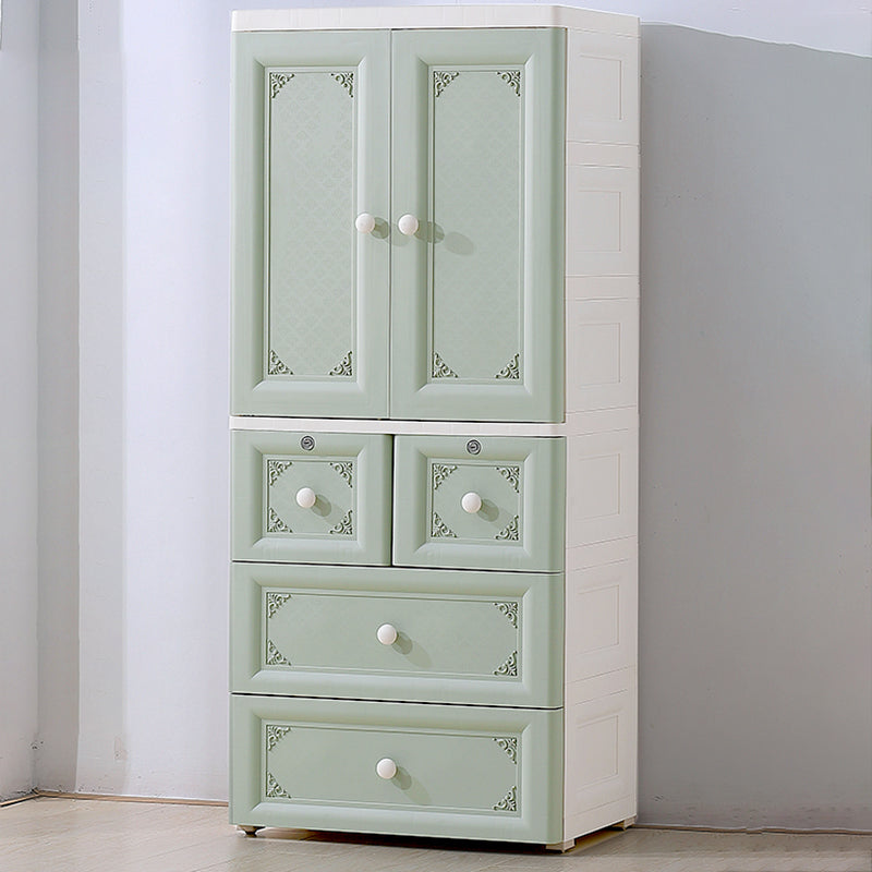 Kleiderschrank im zeitgenössischen Stil Plastik Schlafzimmer Garderobe Schrank mit Schloss