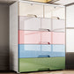 Contemporary Style Wardrobe Plastic Bedroom Wardrobe Closet With 6-Drawer Clearhalo 'Armoires & Wardrobes' 'armoires_wardrobes' 'Bedroom Furniture' 'furn' 'furn_armoires_wardrobes' 'Furniture' 5436034