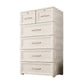 Contemporary Style Wardrobe Plastic Bedroom Wardrobe Closet With 6-Drawer 23"L x 15"W x 43"H Clearhalo 'Armoires & Wardrobes' 'armoires_wardrobes' 'Bedroom Furniture' 'furn' 'furn_armoires_wardrobes' 'Furniture' 5436036