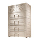 Contemporary Style Wardrobe Plastic Bedroom Wardrobe Closet With 6-Drawer 26"L x 18"W x 51.5"H Clearhalo 'Armoires & Wardrobes' 'armoires_wardrobes' 'Bedroom Furniture' 'furn' 'furn_armoires_wardrobes' 'Furniture' 5436038