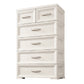 Contemporary Style Wardrobe Plastic Bedroom Wardrobe Closet With 6-Drawer 27.5"L x 16"W x 48"H Clearhalo 'Armoires & Wardrobes' 'armoires_wardrobes' 'Bedroom Furniture' 'furn' 'furn_armoires_wardrobes' 'Furniture' 5436040