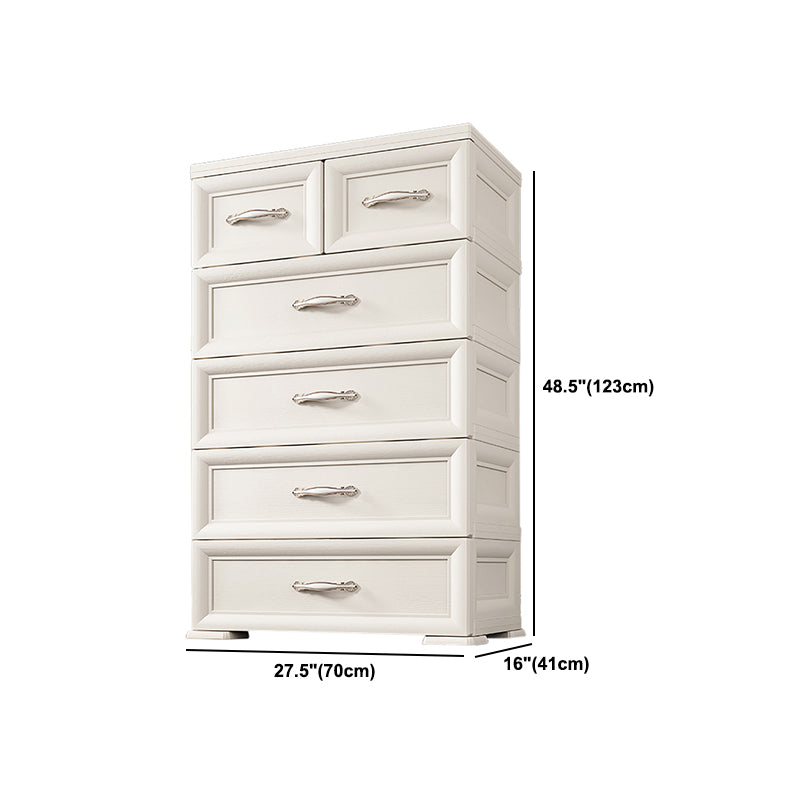 Contemporary Style Wardrobe Plastic Bedroom Wardrobe Closet With 6-Drawer Clearhalo 'Armoires & Wardrobes' 'armoires_wardrobes' 'Bedroom Furniture' 'furn' 'furn_armoires_wardrobes' 'Furniture' 5436056