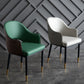 Glam Faux Leather Dining Chair Open Back Dining Side Furniture in Matte Finish for Indoor