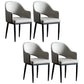Glam Faux Leather Dining Chair Open Back Dining Side Furniture in Matte Finish for Indoor