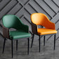 Glam Faux Leather Dining Chair Open Back Dining Side Furniture in Matte Finish for Indoor