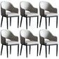 Glam Faux Leather Dining Chair Open Back Dining Side Furniture in Matte Finish for Indoor