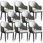 Glam Faux Leather Dining Chair Open Back Dining Side Furniture in Matte Finish for Indoor