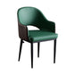 Glam Faux Leather Dining Chair Open Back Dining Side Furniture in Matte Finish for Indoor