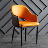 Chaise de salle à manger en cuir fausse glam