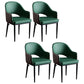 Glam Faux Leather Dining Chair Open Back Dining Side Furniture in Matte Finish for Indoor