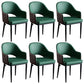 Glam Faux Leather Dining Chair Open Back Dining Side Furniture in Matte Finish for Indoor