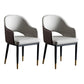 Glam Faux Leather Dining Chair Open Back Dining Side Furniture in Matte Finish for Indoor