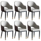 Glam Faux Leather Dining Chair Open Back Dining Side Furniture in Matte Finish for Indoor