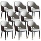 Glam Faux Leather Dining Chair Open Back Dining Side Furniture in Matte Finish for Indoor