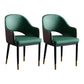 Glam Faux Leather Dining Chair Open Back Dining Side Furniture in Matte Finish for Indoor