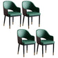 Glam Faux Leather Dining Chair Open Back Dining Side Furniture in Matte Finish for Indoor