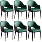 Glam Faux Leather Dining Chair Open Back Dining Side Furniture in Matte Finish for Indoor