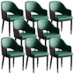Glam Faux Leather Dining Chair Open Back Dining Side Furniture in Matte Finish for Indoor