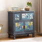 Traditional Style Combo Dresser Bedroom Solid Wood Storage Chest with Drawers and Doors 24"L x 12"W x 25"H Antique Blue Clearhalo 'Bedroom Furniture' 'Dressers & Chests' 'dressers_chests' 'furn' 'furn_dressers_chests' 'Furniture' 5436388