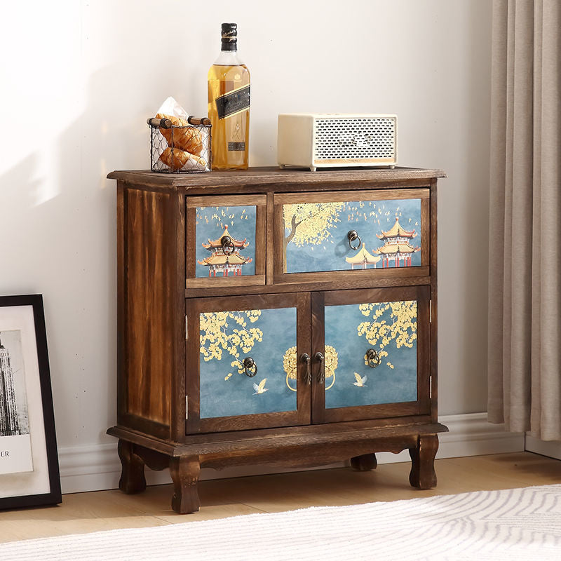 Traditional Style Combo Dresser Bedroom Solid Wood Storage Chest with Drawers and Doors Clearhalo 'Bedroom Furniture' 'Dressers & Chests' 'dressers_chests' 'furn' 'furn_dressers_chests' 'Furniture' 5436391