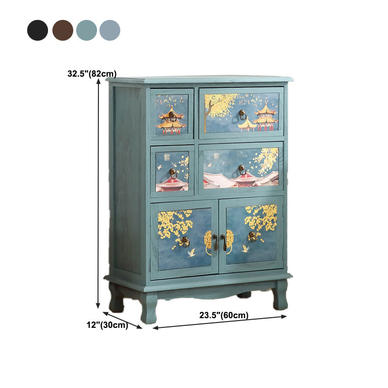 Traditional Style Combo Dresser Bedroom Solid Wood Storage Chest with Drawers and Doors Clearhalo 'Bedroom Furniture' 'Dressers & Chests' 'dressers_chests' 'furn' 'furn_dressers_chests' 'Furniture' 5436408