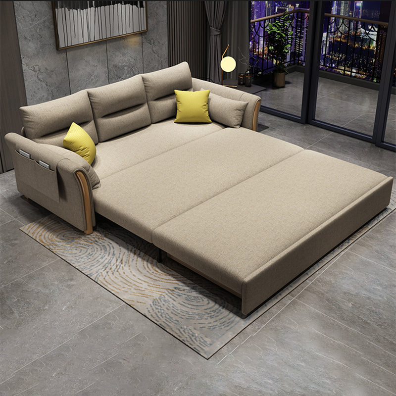 Convertibile divano di divano di divano di divano di divano di divani a fusione di cotone a braccio svasato contemporaneo