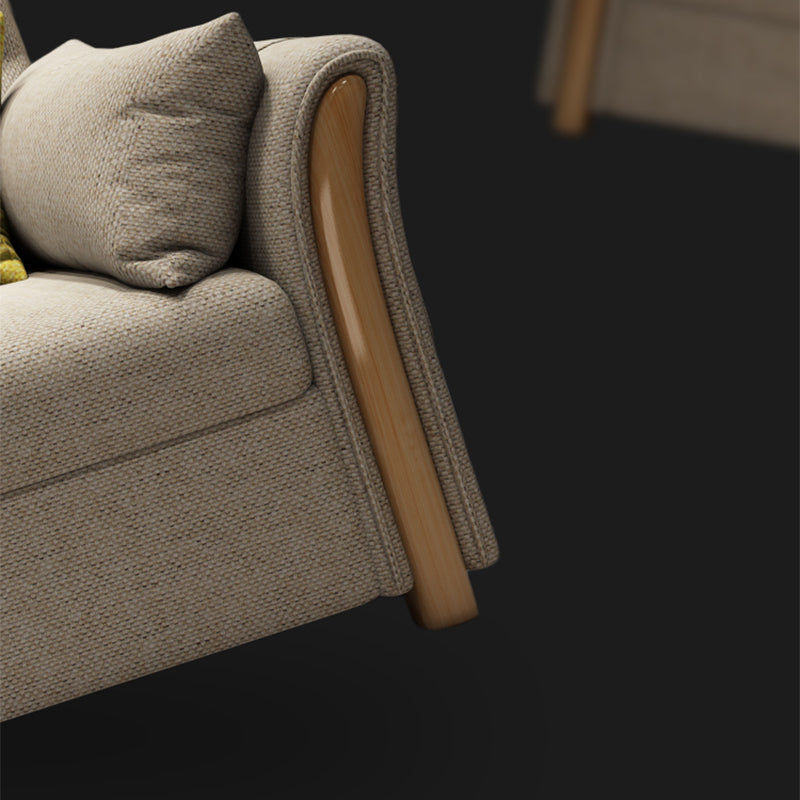 Convertibile divano di divano di divano di divano di divano di divani a fusione di cotone a braccio svasato contemporaneo